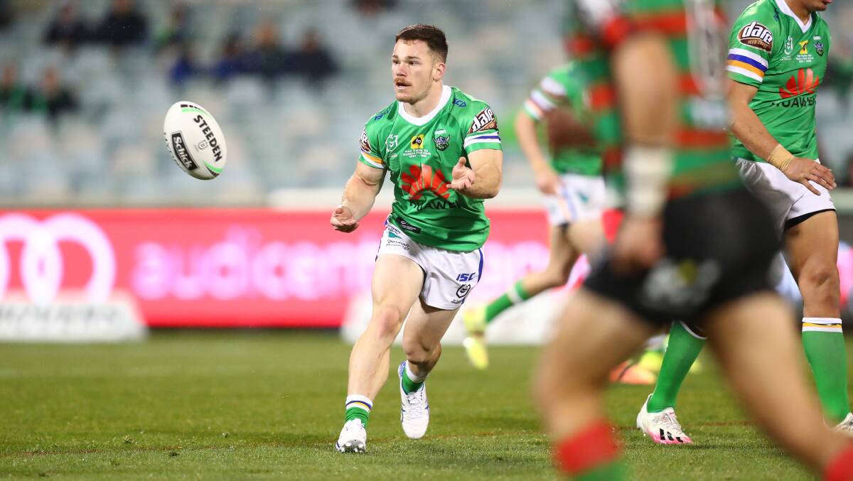 Tom Starling is hoping to learn from incoming Raiders hooker Kurt Baptiste. Picture: NRL Imagery