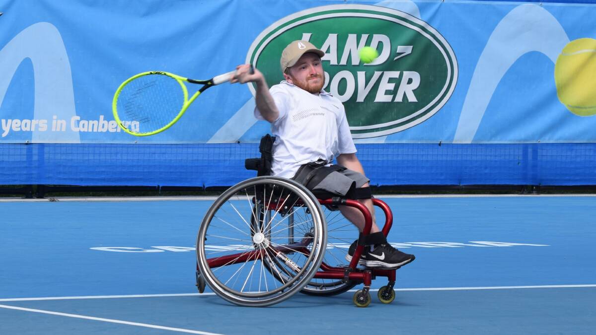 Matthew Leggett made his first singles final at the Canberra Wheelchair Tennis Open. Picture: Tennis ACT