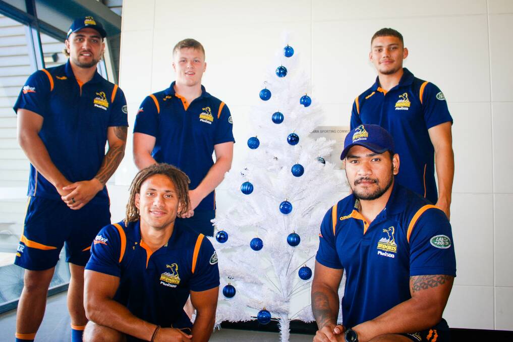 The ACT Brumbies have set up a 'giving tree' for charity Communites@Work. Picture: Brumbies Media
