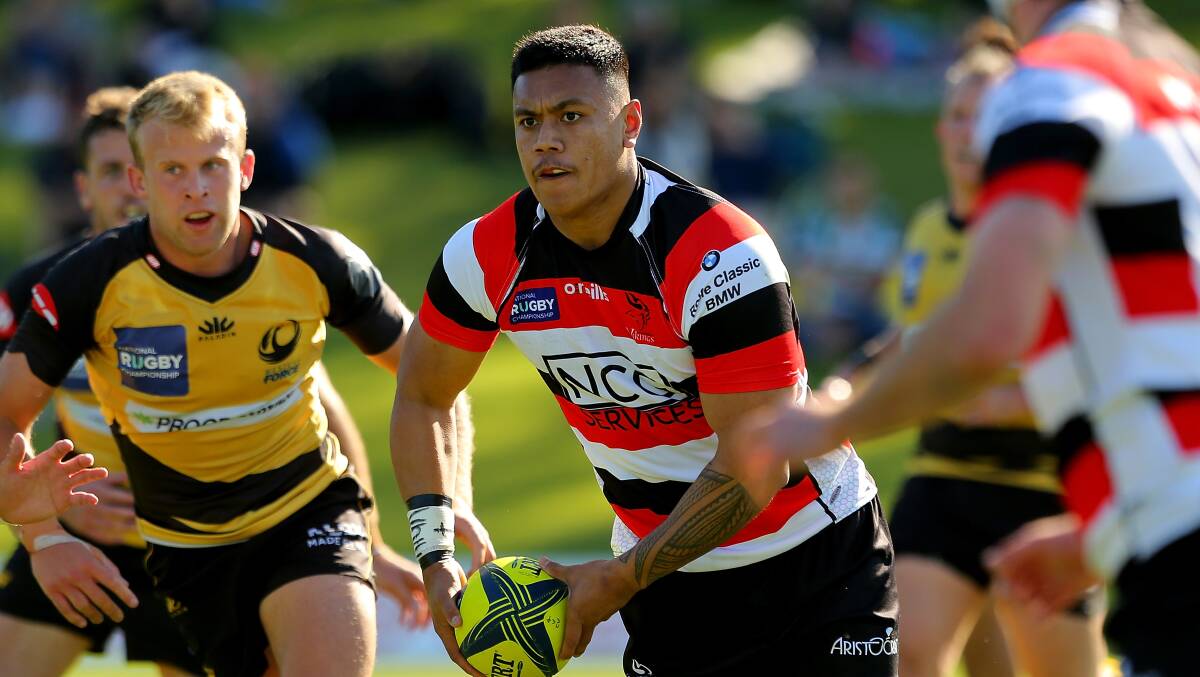 Irae Simone scored one of the Canberra Vikings' tries in their round four defeat to the Western Force. Picture: Getty