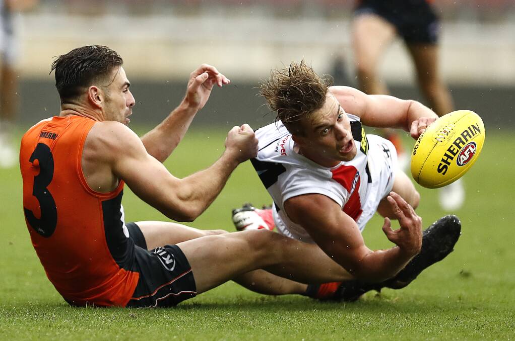 Canberra's Tom Highmore made his long-awaited AFL debut for St Kilda. Picture: Getty