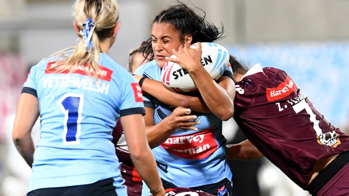 Cross-code star Yasmin Meakes made her State of Origin debut on Friday night. Picture: Getty