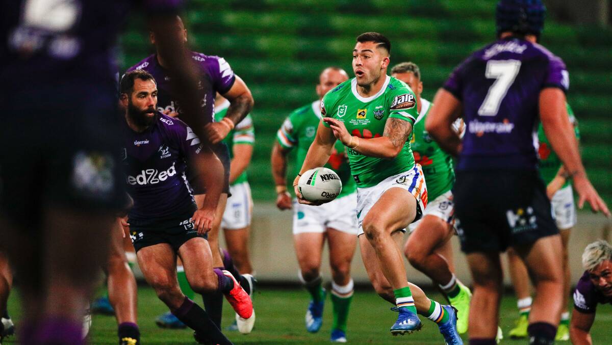 The Canberra Raiders are looking to claim their fourth straight win over Melbourne. Picture: NRL Imagery
