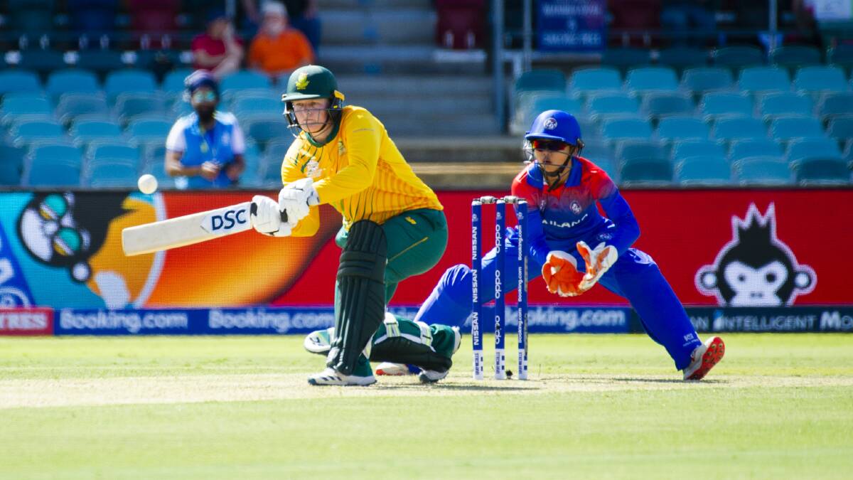 South Africa's Lizelle Lee scored her maiden T20I century in a record-setting innings. Picture: Jamila Toderas