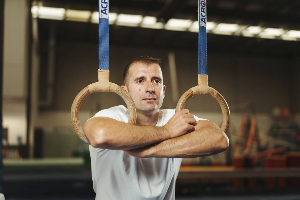 Philippe Rizzo, Australia's first world championship-winning gymnast, celebrated his 40th birthday last week. Picture: Dion Georgopoulos