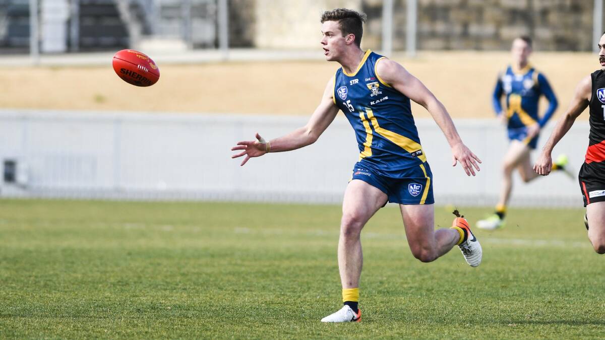 Former Canberra Demon and Marist College product Tom Highmore is set for his AFL debut. Picture: Dion Georgopoulos