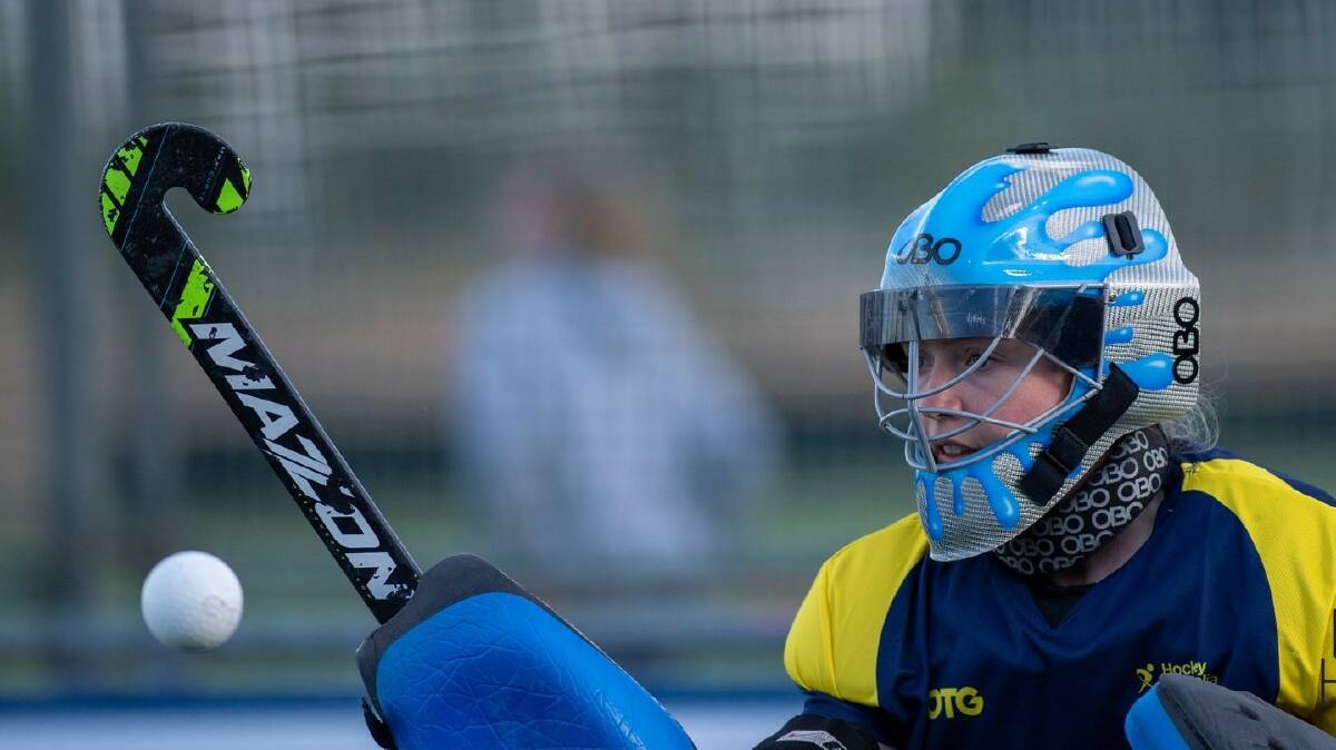 Canberra goalkeeper Talei Forrest is representing Australia at an under-21s hockey series. Picture: Ned Dawson