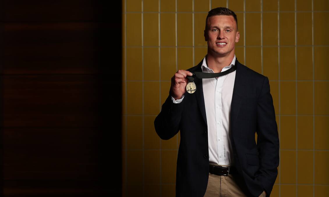 Dally M winner and Raiders star Jack Wighton has been named Canberra's male athlete of the year. Picture: Getty