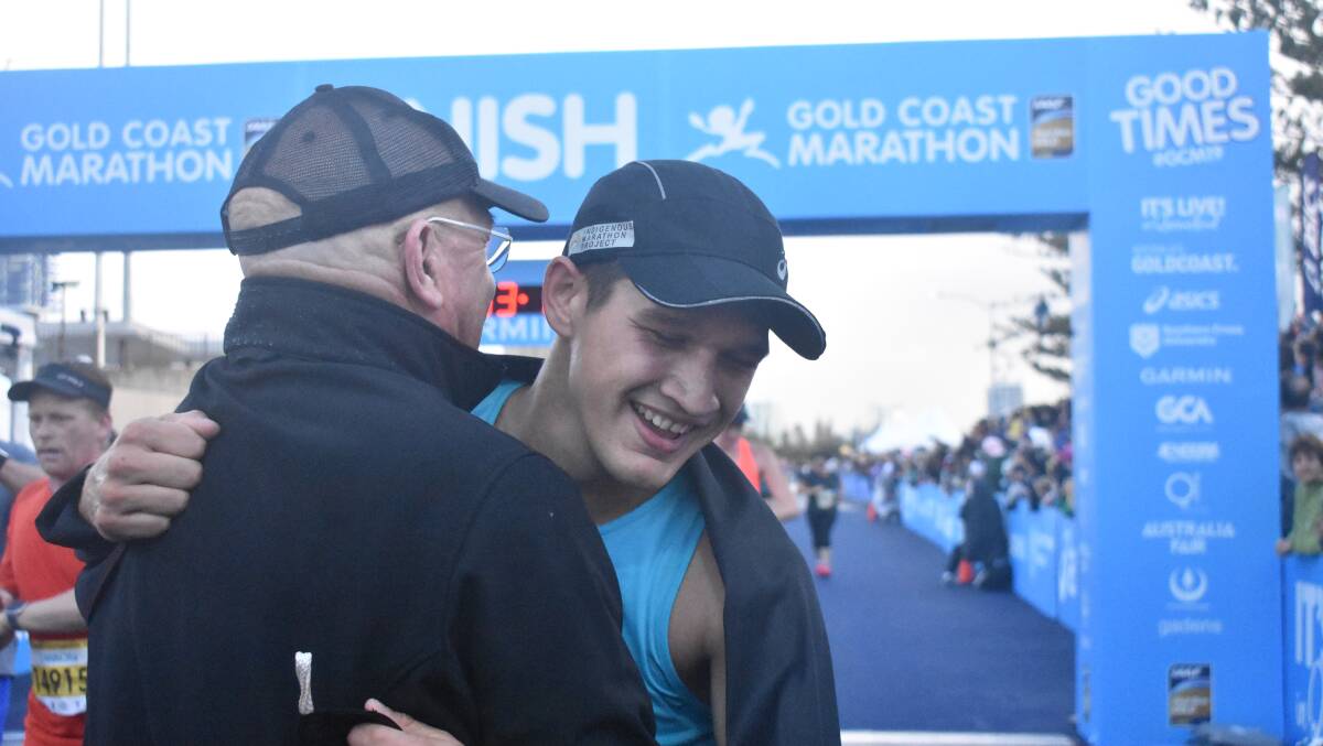 Travis Naden completes the Gold Coast half-marathon. Picture: Supplied