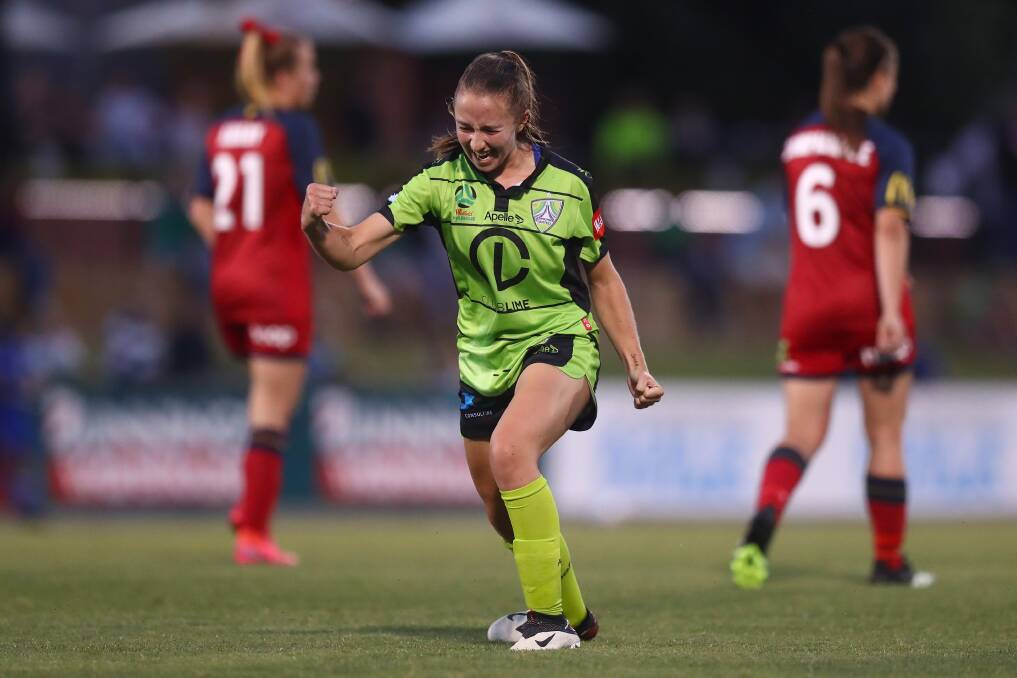 Laura Hughes is building confidence leading into Canberra United's round two clash with Melbourne City. Picture: Getty