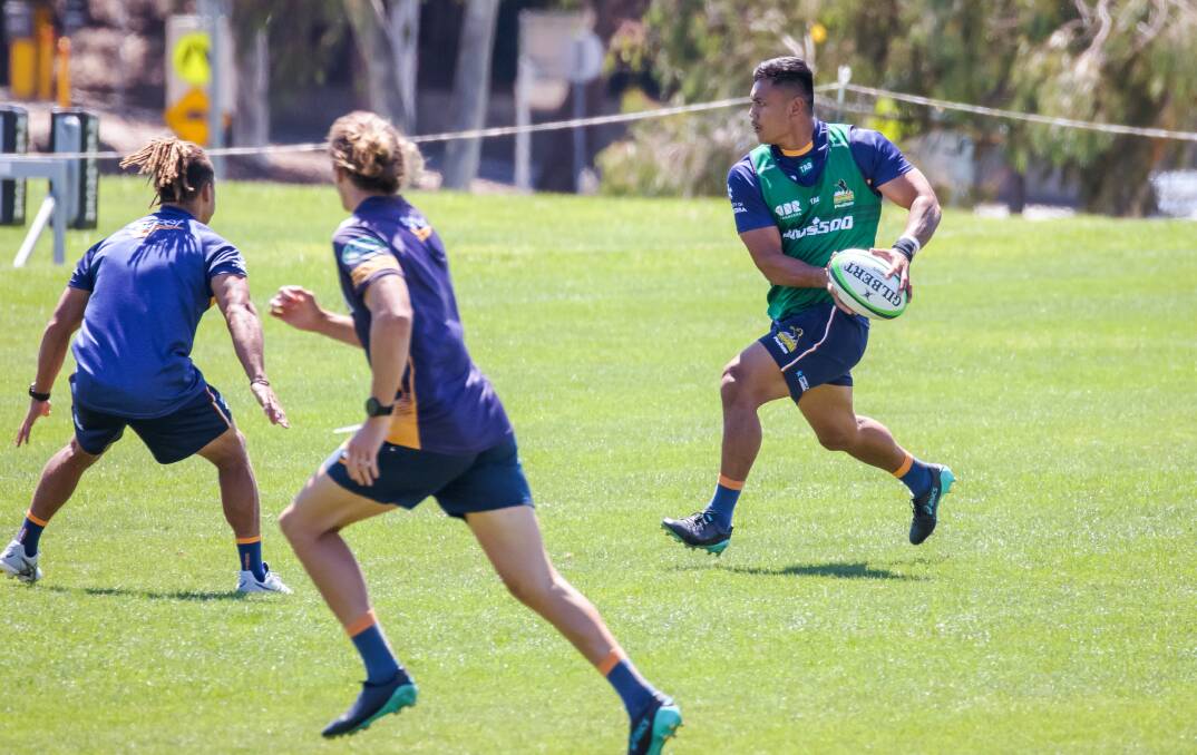 Len Ikitau at Brumbies training. Picture: Sitthixay Ditthavong