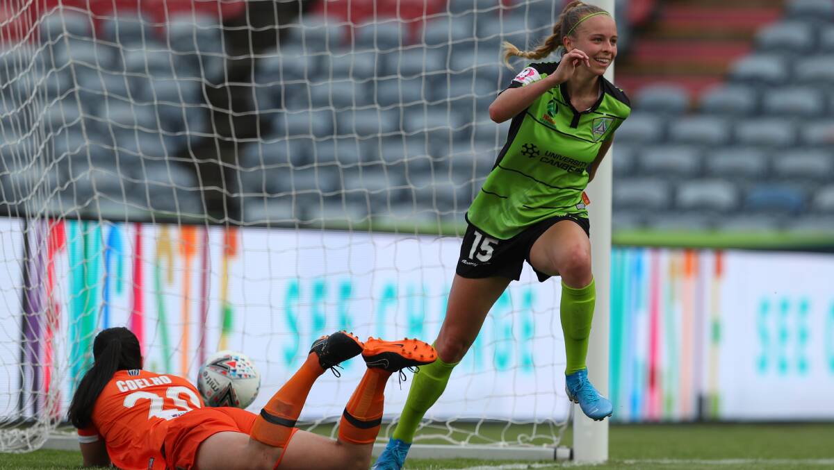 Canberra United's Ashlie Crofts scored on her starting debut. Picture: Getty