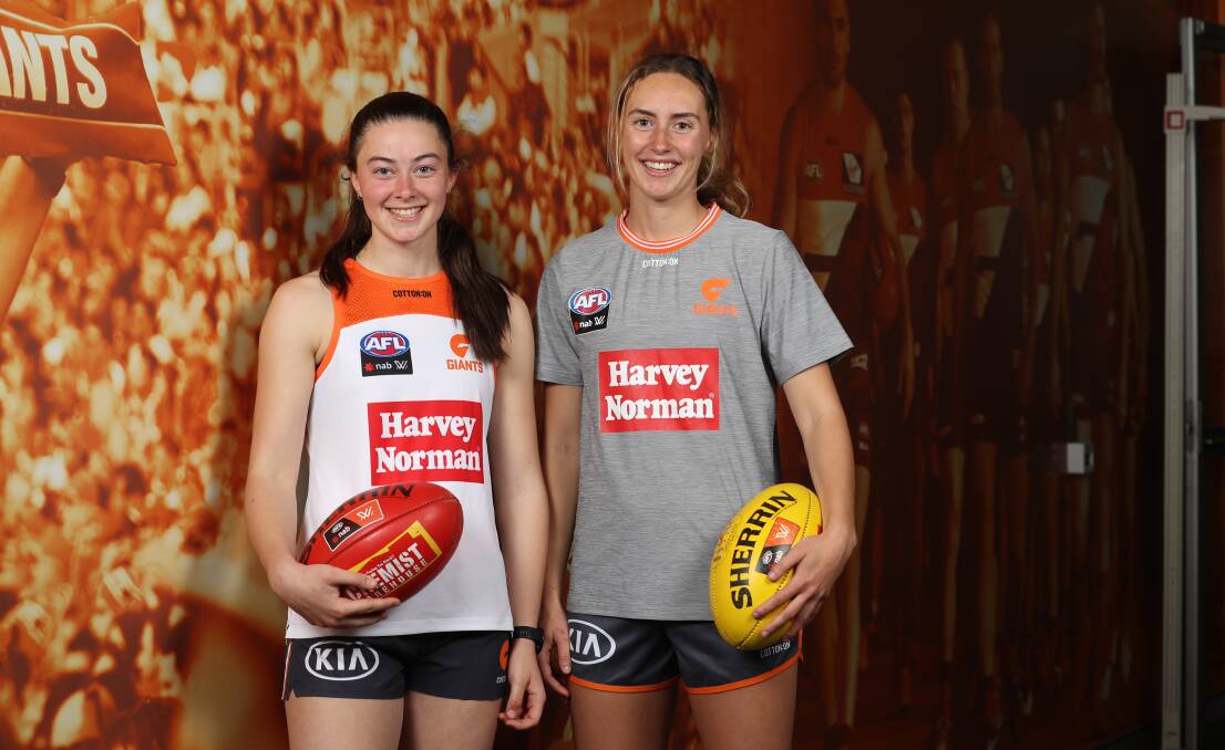 Emily Pease and Tarni Evans have been picked by the Giants. Picture: Getty