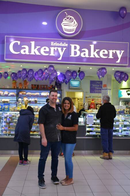 Erindale Cakery Bakery owners Clinton Sheehan and Shubana Krishnakumar.  Photo: Supplied