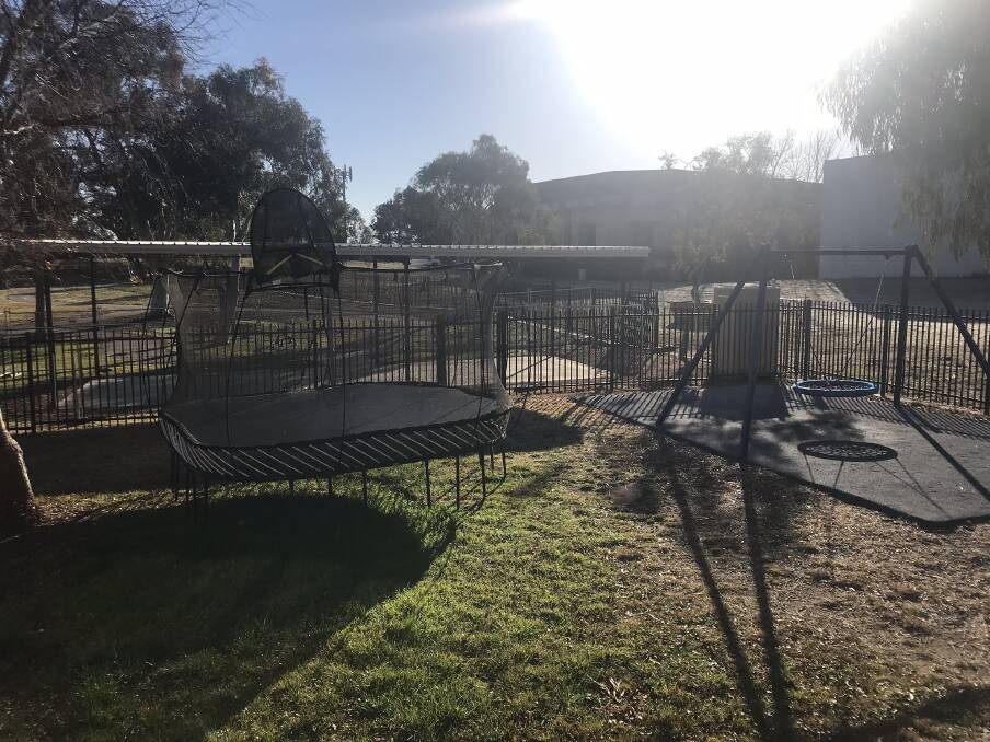 The facility also has a large outdoor play area for Abdul. with a trampoline. Photo: ACT education directorate