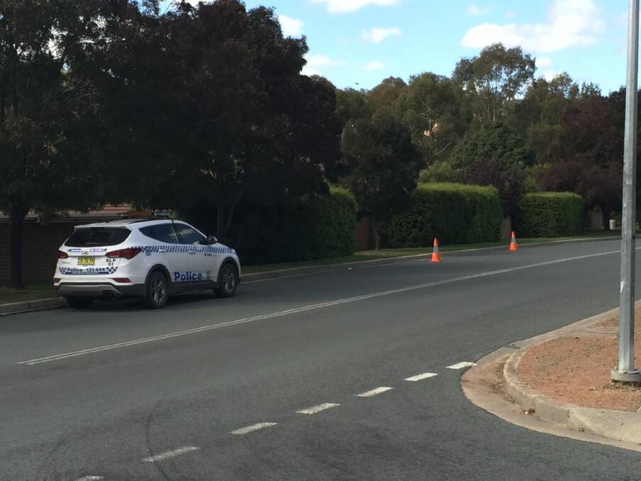 The scene of the second stabbing in Southwell Place, Queanbeyan. Photo: Fairfax Media