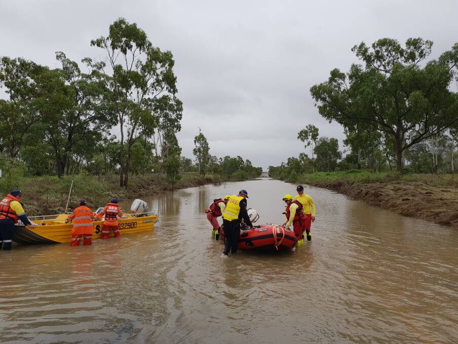 Townsville police have assisted with the evacuation of stranded motorists and re-supply of grazing property owners. Photo: Supplied