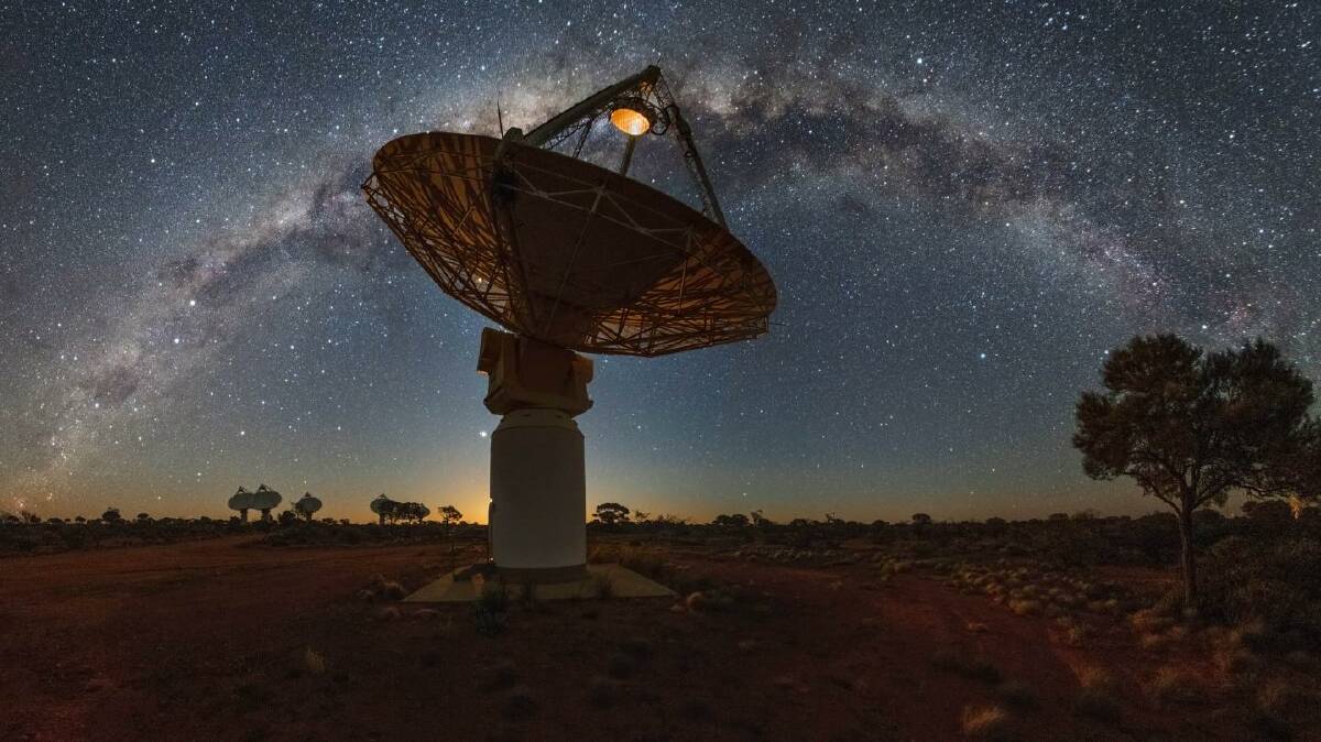The dish that saw the dying galaxy. CSIRO's powerful Australian SKA Pathfinder (ASKAP) radio telescope. Photo: CSIRO