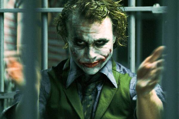 Late actor Heath Ledger is shown in a scene playing his role as The Joker in The Dark Knight. Photo: Supplied