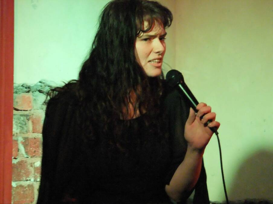 Eurydice Dixon doing stand-up. Photo: Supplied