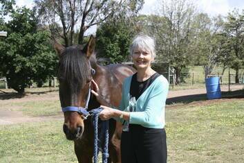 Pegasus executive director Margaret Morton with Tully the horse.