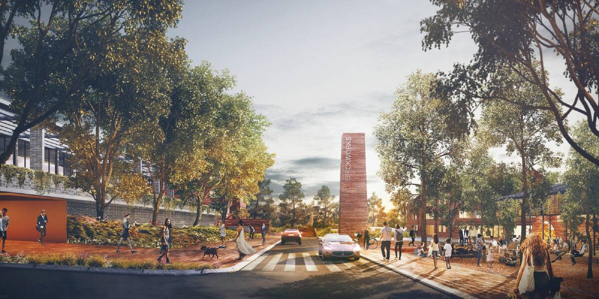 An artists impression of Doma's plans for the Canberra Brickworks site. Photo: Supplied