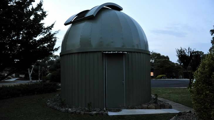 The observatory is in the front yard of the Canberra home. Photo: Melissa Adams