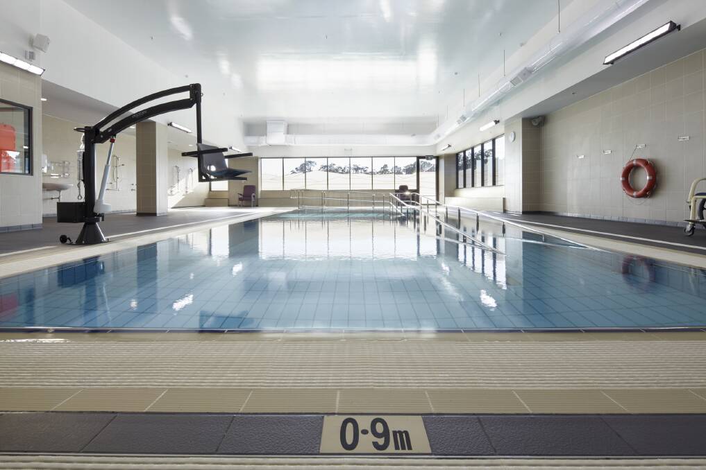 The new state-of-the-art hydrotherapy pool at University of Canberra Hospital in Bruce. Photo: Supplied