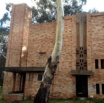 The heritage-listed Canberra Incinerator, in the grounds of the Royal Canberra Golf Club, Westbourne Woods, Yarralumla. Photo: Graham Tidy
