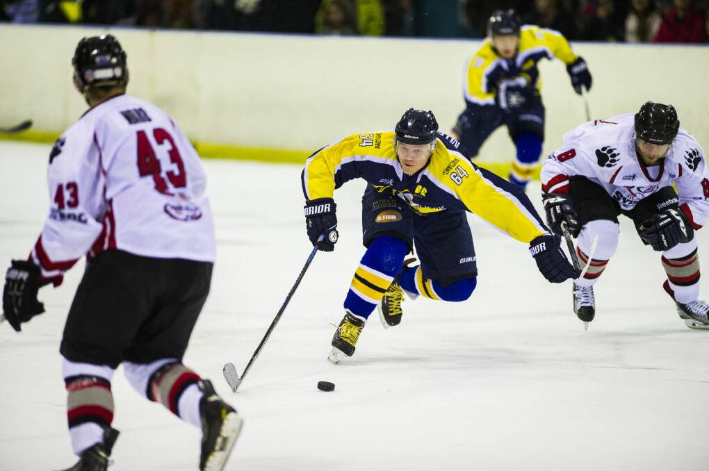 CBR Brave playing the Sydney Bears earlier this year at Phillip Ice Skating Centre.  Photo: Rohan Thomson