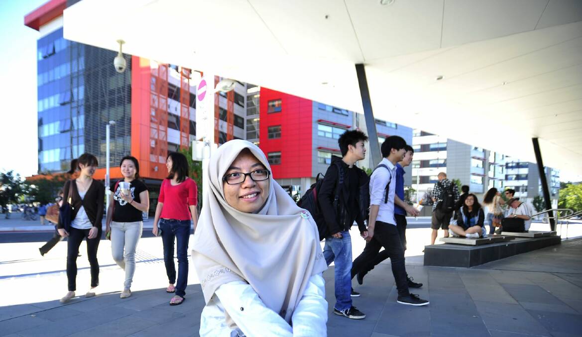 International students find Canberra beautiful, but struggle to find affordable accommodation and employment. Photo: Melissa Adams