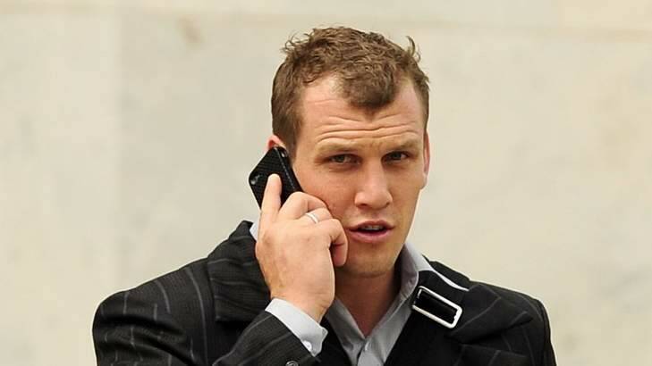 Former Olympic boxer Adam Tony Forsyth leaves the ACT Supreme Court. Photo: Stuart Walmsley