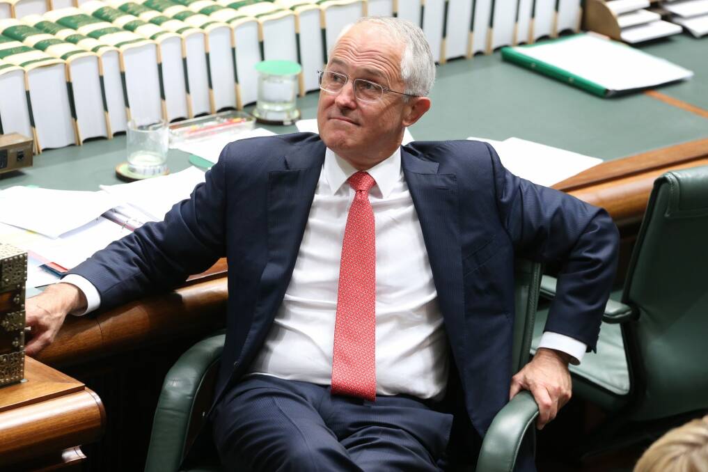 Prime Minister Malcolm Turnbull during question time in Canberra on Tuesday. Photo: Andrew Meares