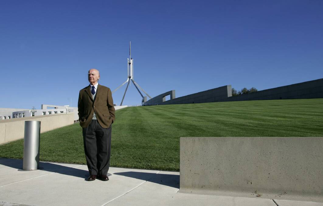 Grand vision: Romaldo Giurgola, the Architect of Parliament House in Canberra, pictured in 2007.  Photo: Andrew Sheargold