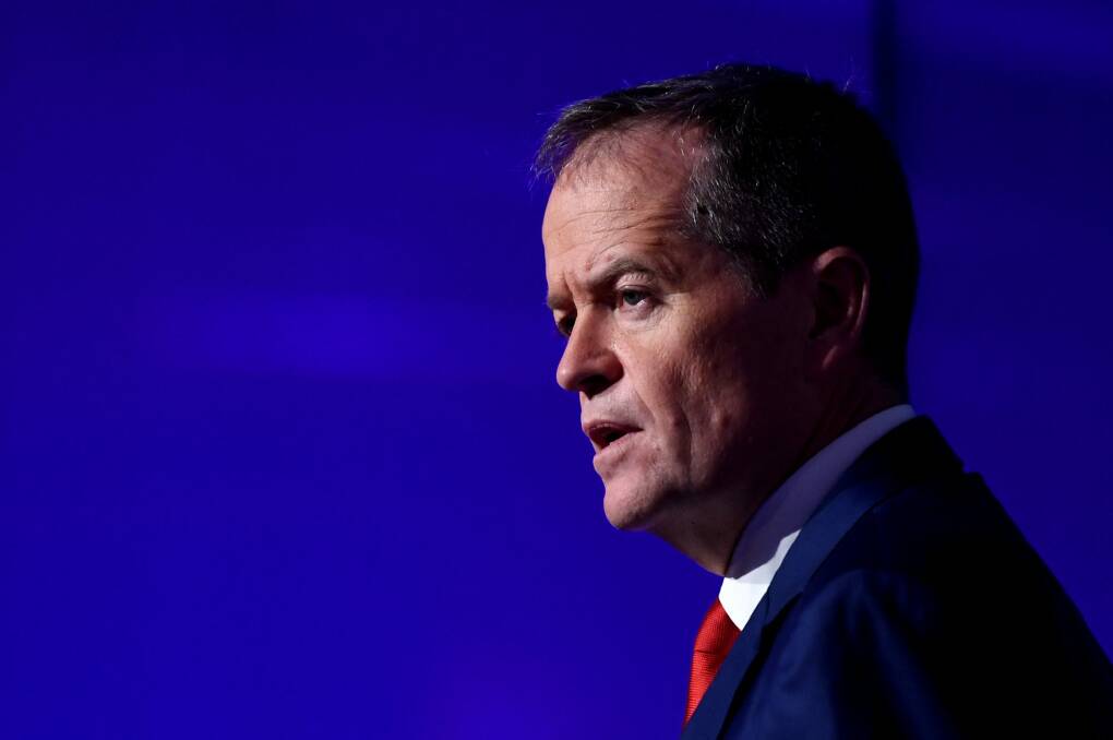 Bill Shorten says he will introduce a 30 per cent tax rate on discretionary trust distributions to people over the age of 18 if he wins power. Photo: Tracey Nearmy