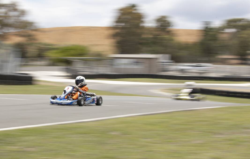 Cadet kart racers Lana Aylen (10) from Amaroo and Bailey Sweet (9) from Evatt are among those who will benefit from an expanded Majura track. Photo: Sitthixay Ditthavong