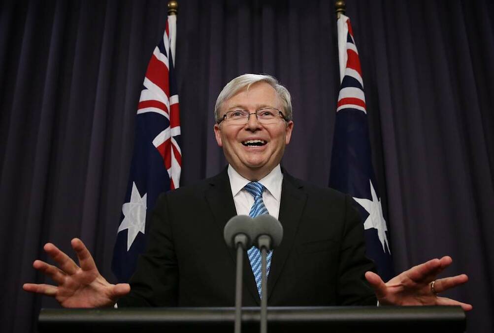 When deposed, Kevin Rudd manoeuvered to give members greater say in deciding Labor's leader. Photo: Alex Ellinghausen