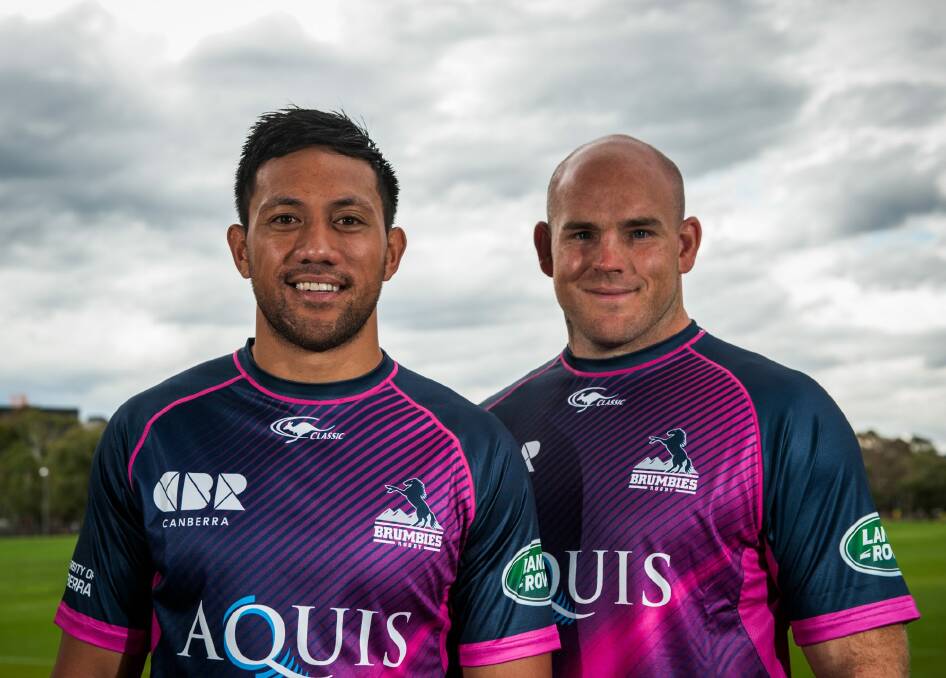 Brumbies co-captains Christian Lealiifano and Steve Moore believe they can work well together in 2016. Photo: Elesa Kurtz