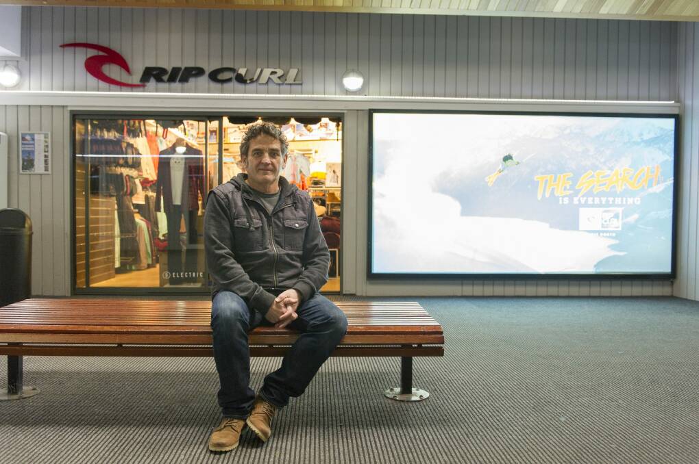 Reggae Ellis, who owns the Ripcurl shops at Thredbo and Jindabyne, said he worries about the impact of climate change on his business. Photo: Jay Cronan