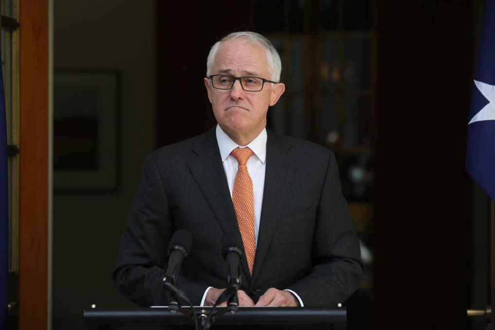 Prime Minister Malcom Turnbull after the High Court ruling. Photo: Andrew Meares