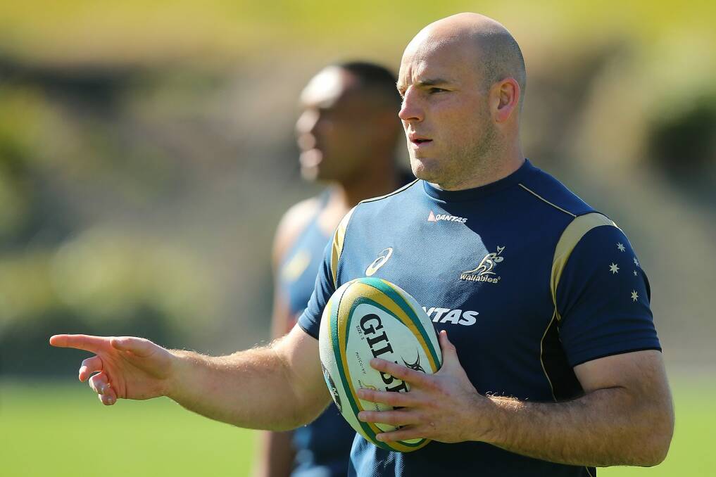 Captain Stephen Moore is one of three Brumbies players in the Wallabies' starting team for Saturday night's Test against South Africa. Photo: Chris Hyde