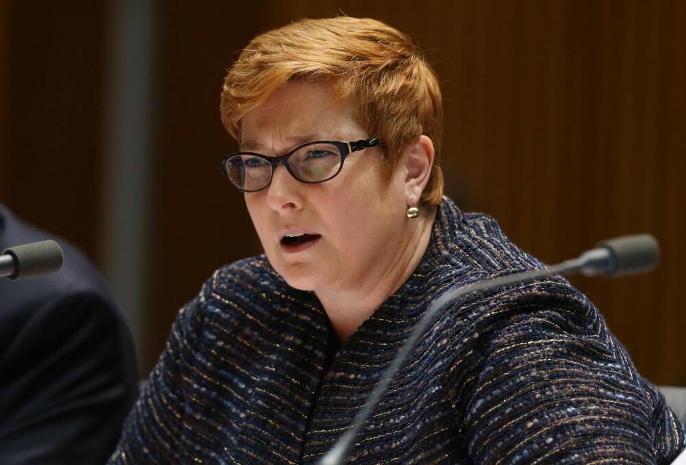 Defence Minister Senator Marise Payne has been unwell following an abdominal infection.  Photo: Andrew Meares