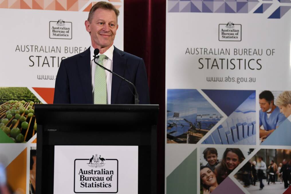 Chief statistician David Kalisch of the Australian Bureau of Statistics announces the result of the Same-Sex Marriage postal survey at the ABS in November 2017. Photo: Lukas Coch