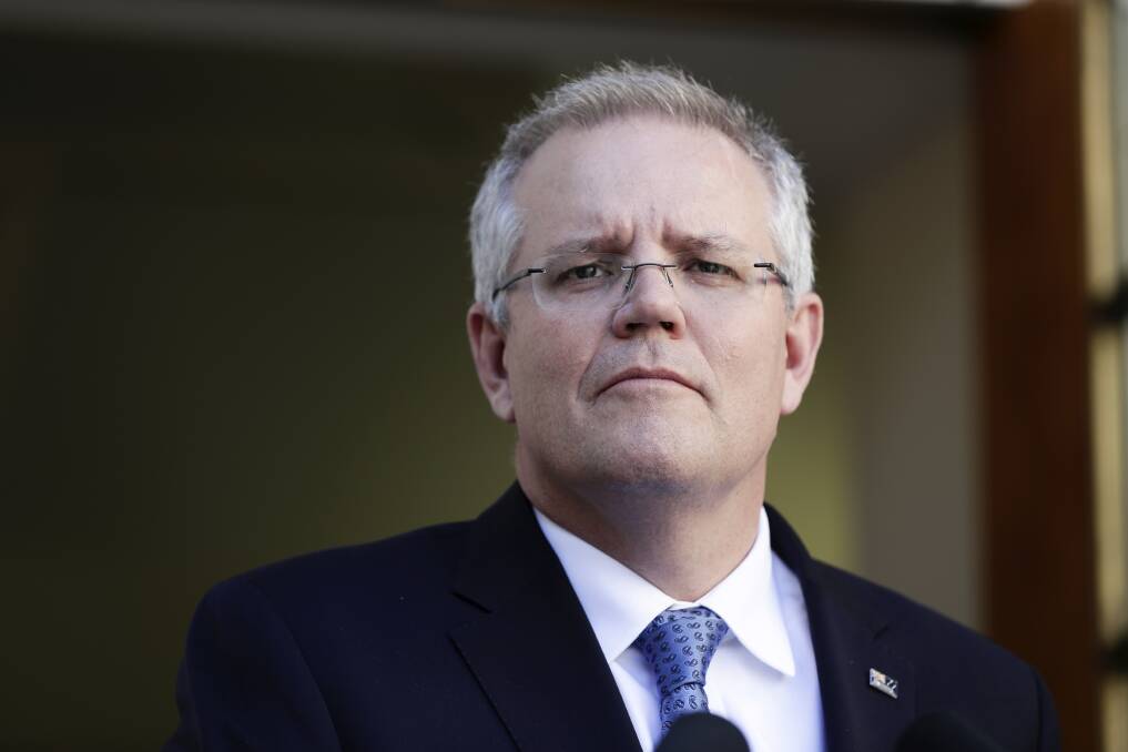 Scott Morrison said he was 100 per cent confident bullying was not an issue in the Liberal Party. Photo: Alex Ellinghausen