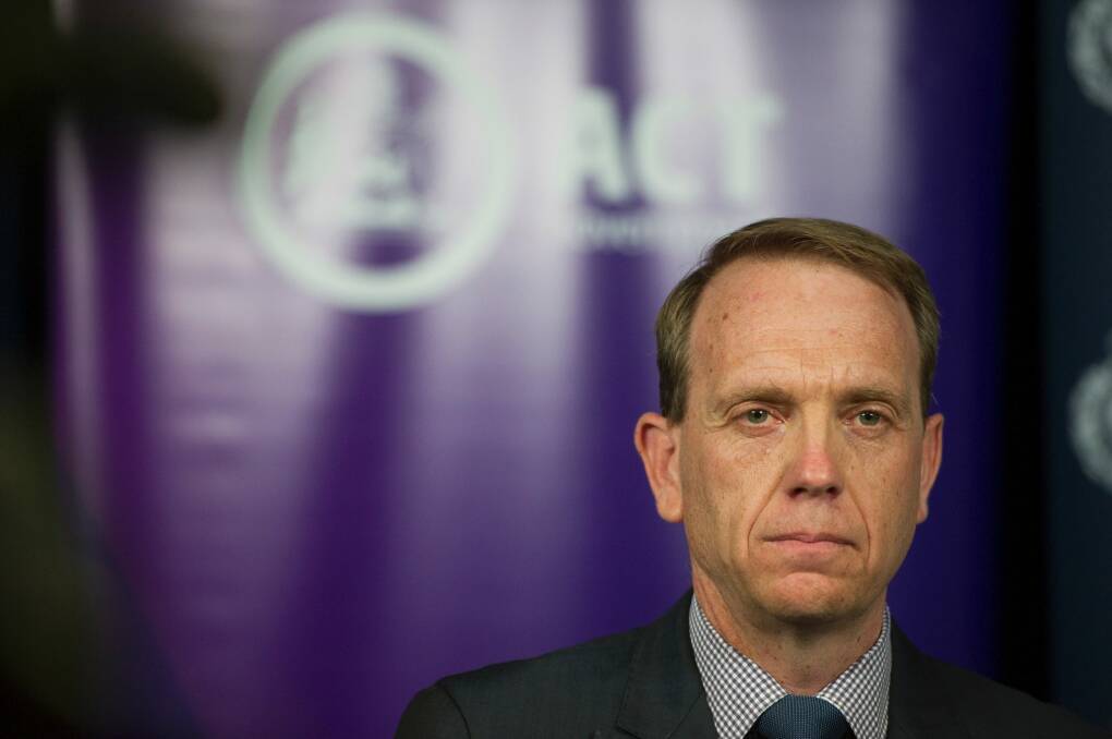 Attorney-General Simon Corbell called time on a 19-year political career in the ACT. Photo: Jay Cronan