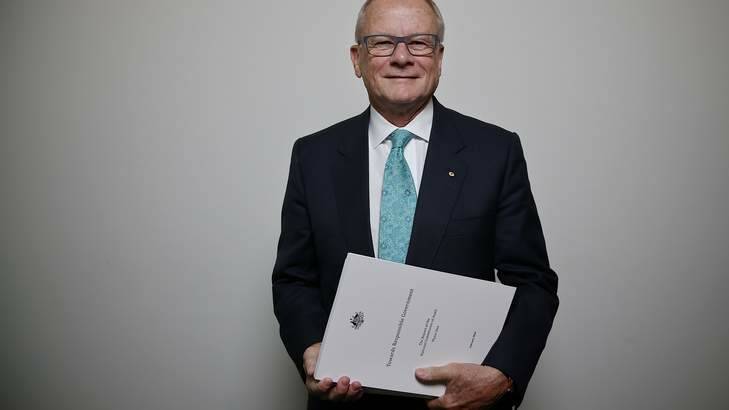 I'm here to help: Commission of audit chairman Tony Shepherd with the good news. Photo: Alex Ellinghausen