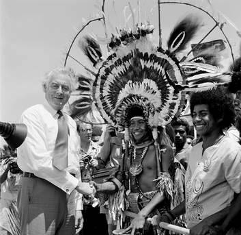 Gough Whitlam visiting PNG in 1975. Photo: Supplied