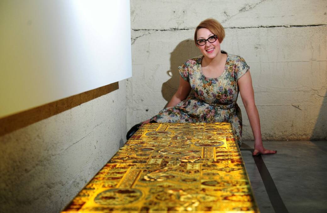"Intriguing and beautiful" work: Kathryn Wightman with her winning piece. Photo: Melissa Adams