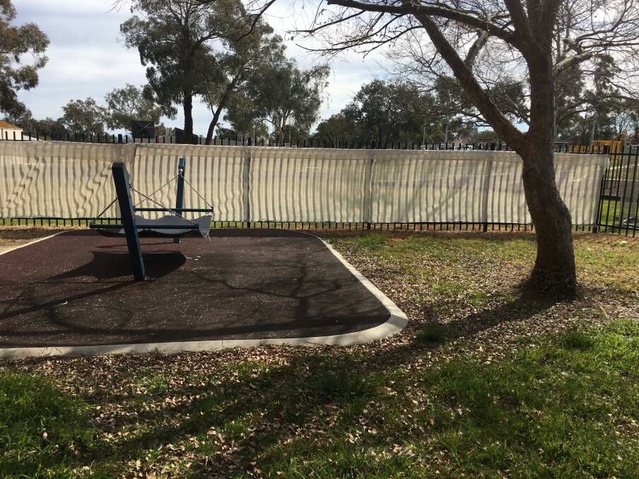 The outdoor play area for Abdul, which also includes a trampoline. Photo: Supplied.