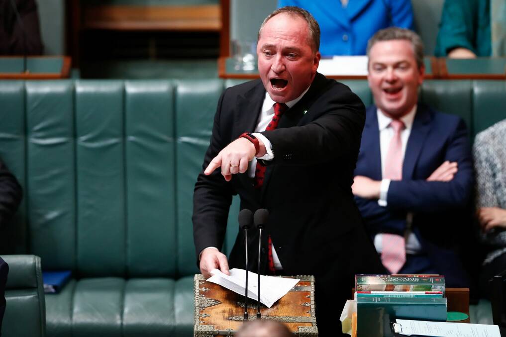 Barnaby Joyce leads the Nationals, who have pushed for decentralising public service agencies. Photo: Alex Ellinghausen